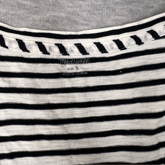 Madewell Black and White Striped Relaxed Tank Top - Picture 3 of 4